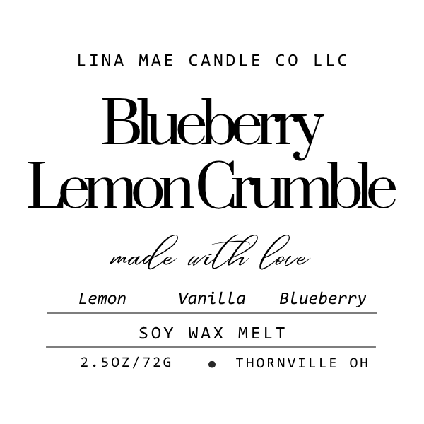 Blueberry Lemon Crumble Wax Melt