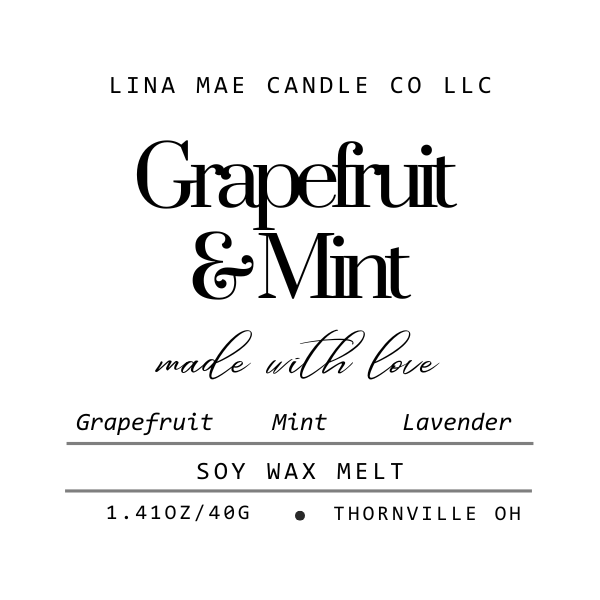 Grapefruit & Mint Wax Melt